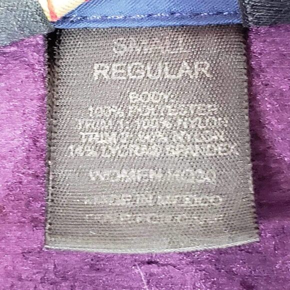 LL Bean Outdoor Fleece Sweater Women’s Small S Full Zip Long Sleeve Purple - Picture 8 of 10